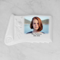 Placa con Foto de Porcelana para Lápidas, 18 x 29 cm – Porcelana Papyrus Personalizada