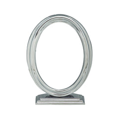 Marco ovalado de latón 13x18 cm con base para suelo