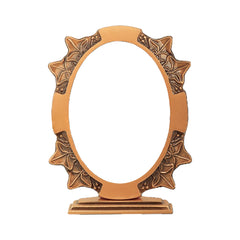 Cornice Portafoto Ovale In Ottone 11x15cm Con Supporto