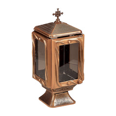 Lampada a candela monumento in ottone, 30 x 13,5 cm