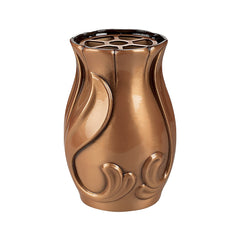 Vaso da fiori monumentale in ottone, 20,5 x 14,5 cm