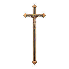 Crucifijo Monumental de Latón, 43 x 16 cm