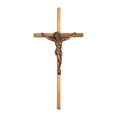 Crucifijo Monumental de Latón, 25 x 12,5 cm