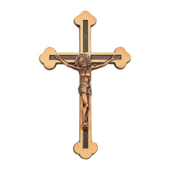 Crucifijo Monumental de Latón, 20 x 13 cm