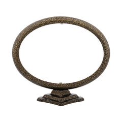 Cornice Portafoto Ovale In Alluminio 13x18cm Con Supporto