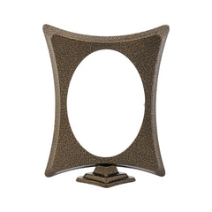 Οβάλ κορνίζα φωτογραφίας 13x18 εκ. από αλουμίνιο με βάση στήριξης