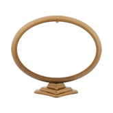 Marco de fotos ovalado de aluminio 13x18 cm con soporte