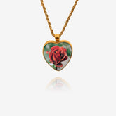 Heart-Shaped Gold Necklace for Ashes - Memorial Jewellery