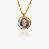 Round Gold Necklace for Ashes - Memorial Jewellery