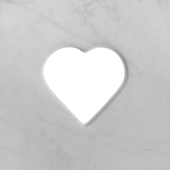 Targa commemorativa in ceramica, larghezza 9 cm – Porcellana a forma di cuore per lapidi