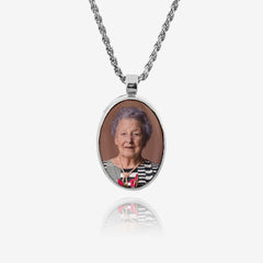 Collana Ovale in Argento per Ceneri – Gioielleria Commemorativa