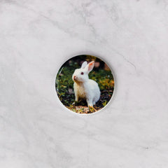 Placa Conmemorativa de Porcelana Cerámica, 6 cm – Redonda para Lápidas