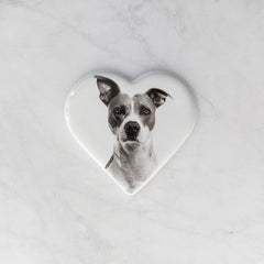 Targa commemorativa in ceramica, larghezza 9 cm – Porcellana a forma di cuore per lapidi