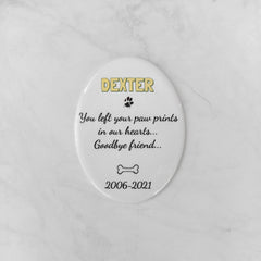 Placa Conmemorativa de Foto en Cerámica, 9 x 12 cm – Porcelana Ovalada para Lápidas