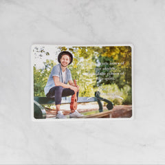 Placa Cerámica Memorial con Foto, 18 x 24 cm – Porcelana Rectangular para Lápidas