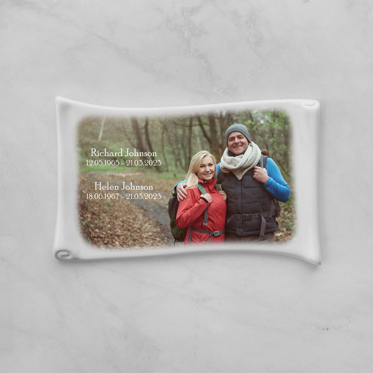 Memorial Ceramic Photo Plaque, 18 x 29 cm – Papyrus Porcelain for Headstones