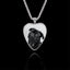 Ciondolo commemorativo con pietra in ceramica a forma di cuore, argento sterling 925