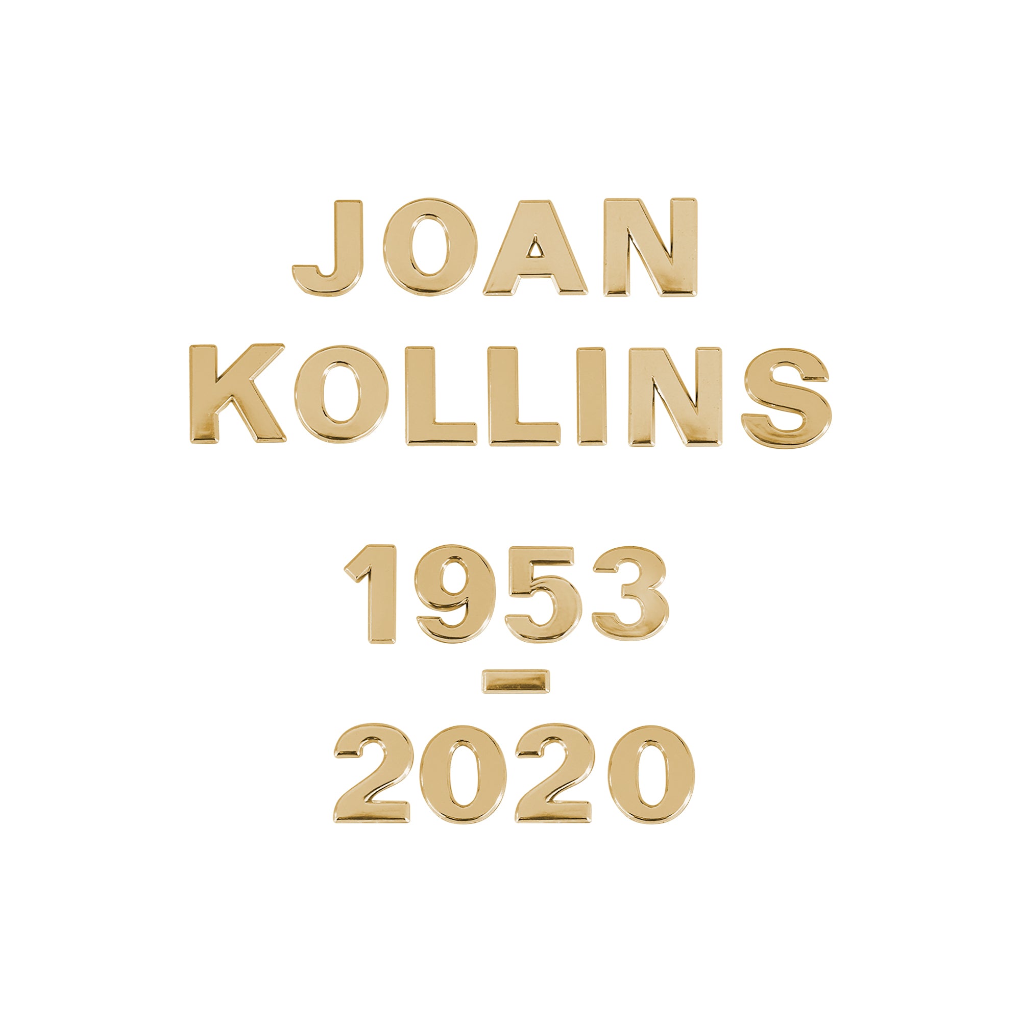 Gold Letters and Numbers, 3 cm high