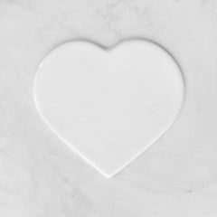 Memorial Ceramic Photo Plaque, 22 cm wide – Heart Shaped Porcelain for Headstones