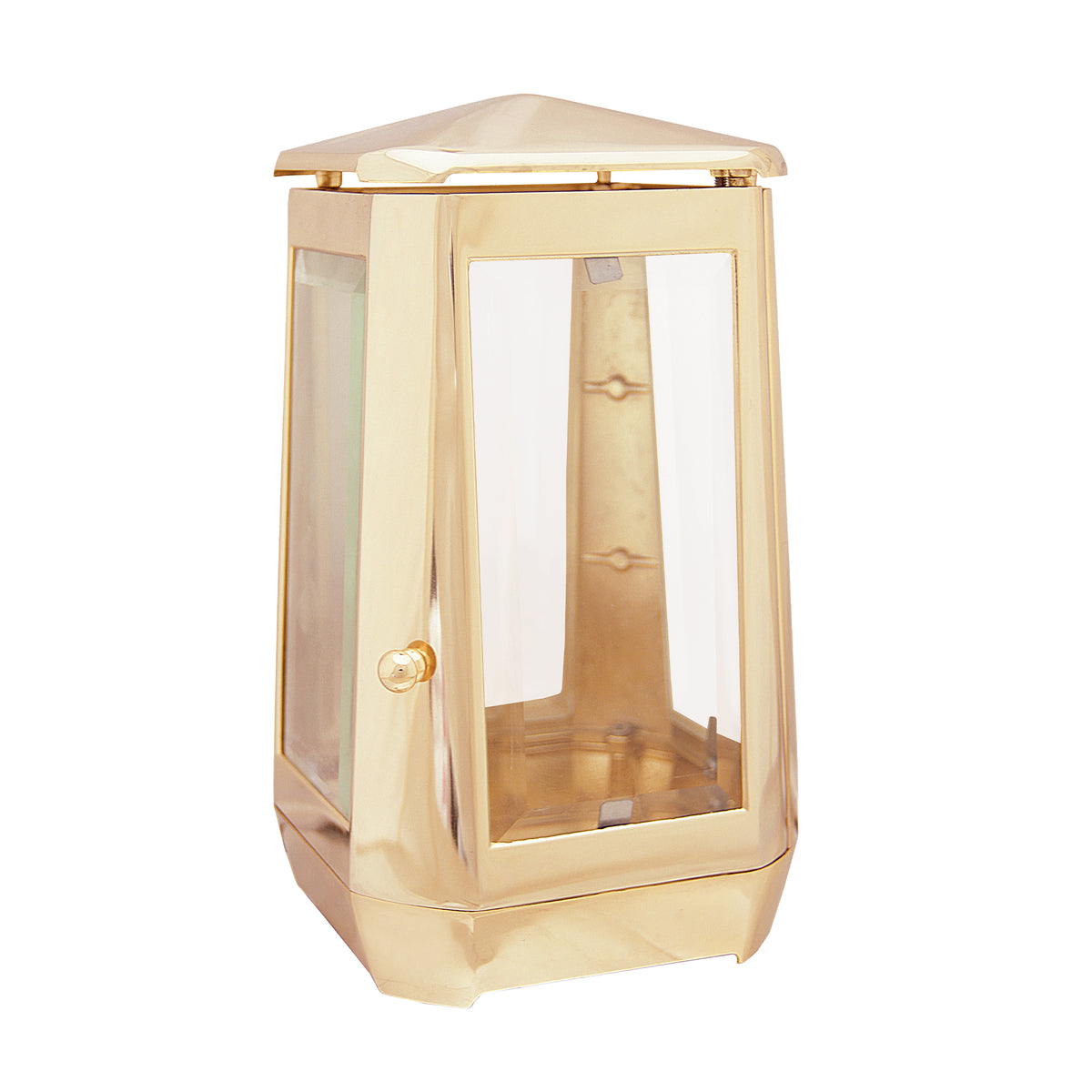 Brass Monument Candle Lamp, 35 X 14 cm