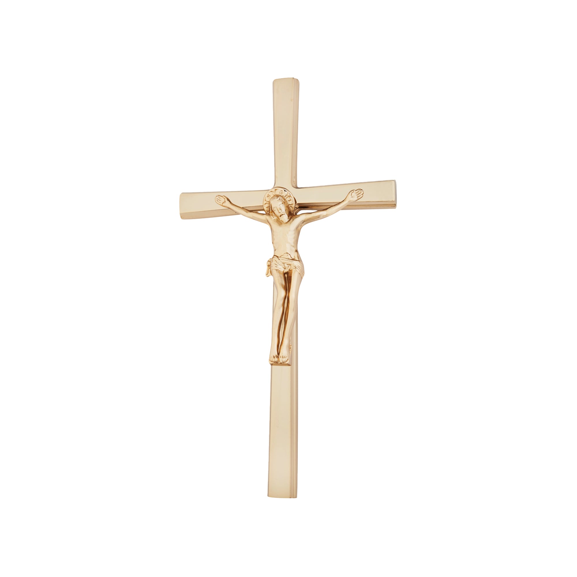 Crocifisso monumentale in ottone, 44,5×20,5 cm Immagine principale del prodotto