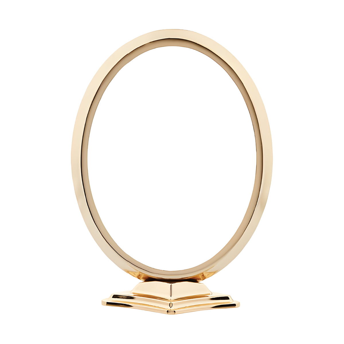 Oval Brass Photo Frame 13x18cm with Support