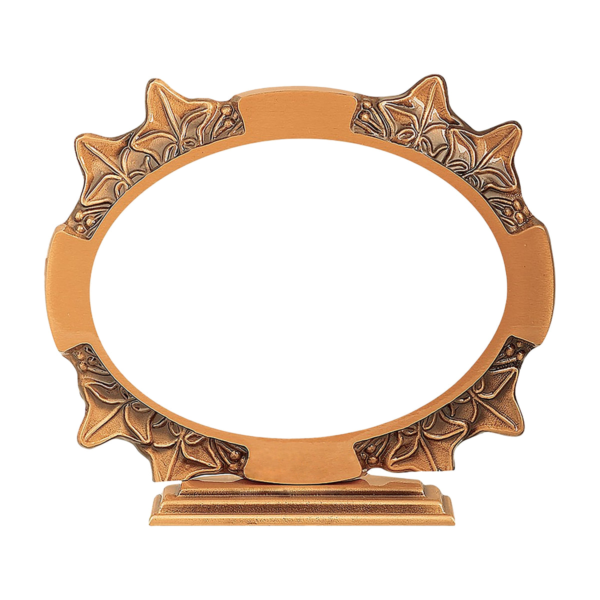 Oval Brass Photo Frame 18x24cm with Support