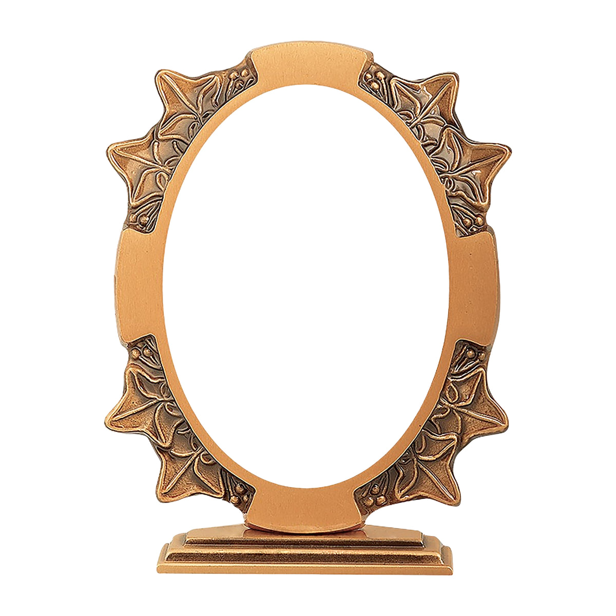 Oval Brass Photo Frame 13x18cm with Support