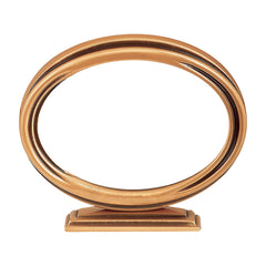 Oval Brass Photo Frame 13x18cm with Support