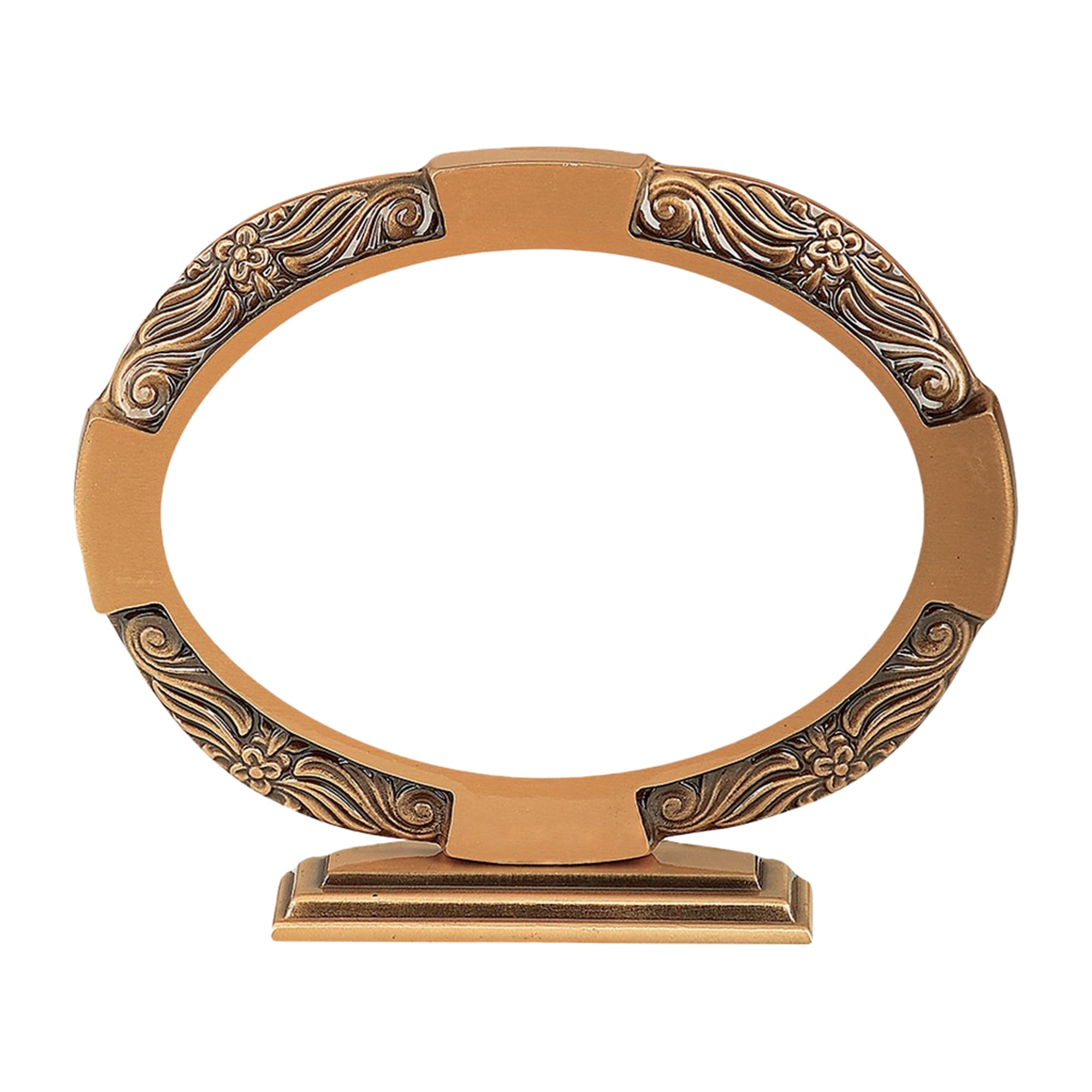 Oval Brass Photo Frame 13x18cm with Support