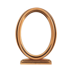 Oval Brass Photo Frame 11x15cm with Support