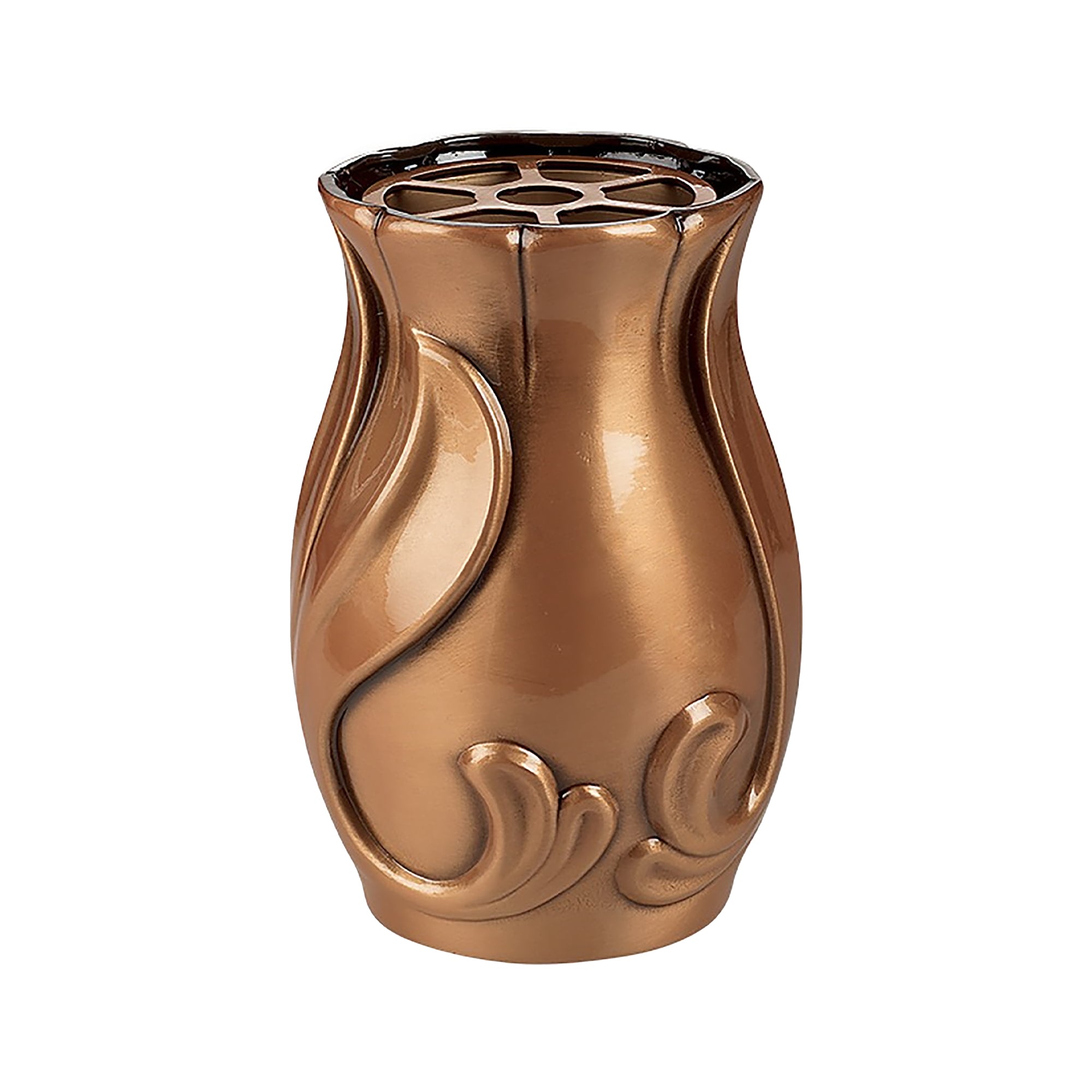 Brass Monument Flowerpot, 20,5 x 14,5 cm