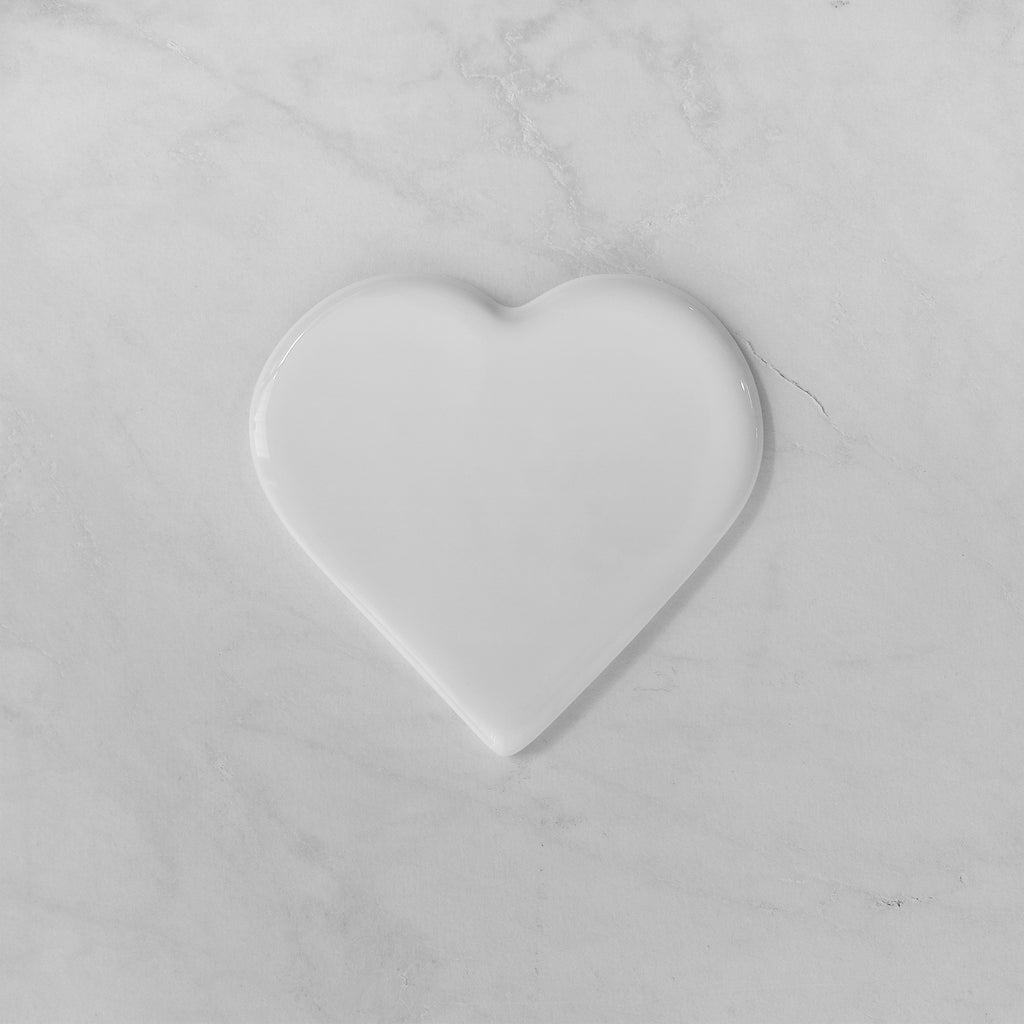 Memorial Ceramic Photo Plaque, 9 cm wide – Heart Shaped Porcelain for Headstones