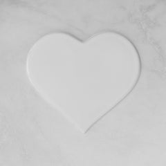 Memorial Ceramic Photo Plaque, 17 cm wide – Heart Shaped Porcelain for Headstones