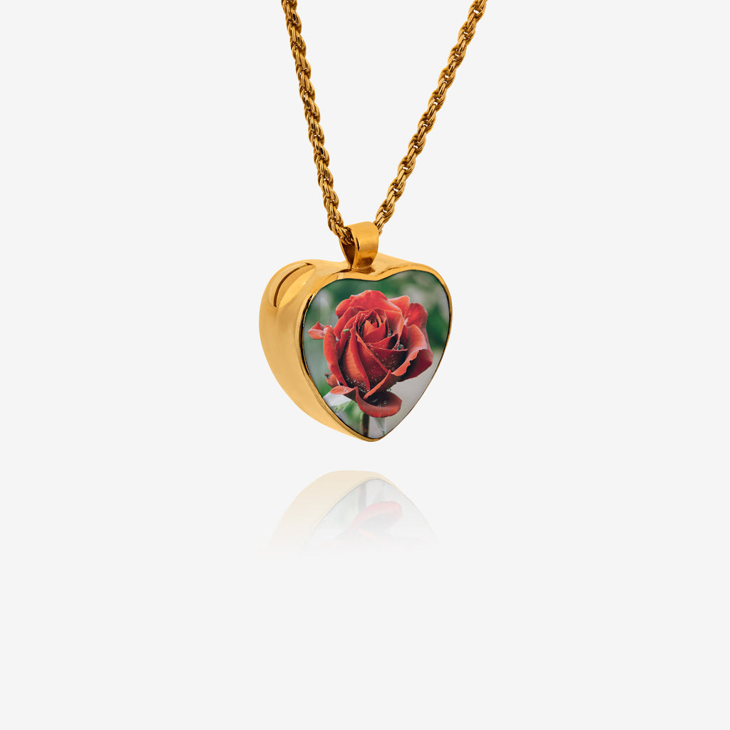 Collana d'Oro a Forma di Cuore per Ceneri - Gioielli Commemorativi