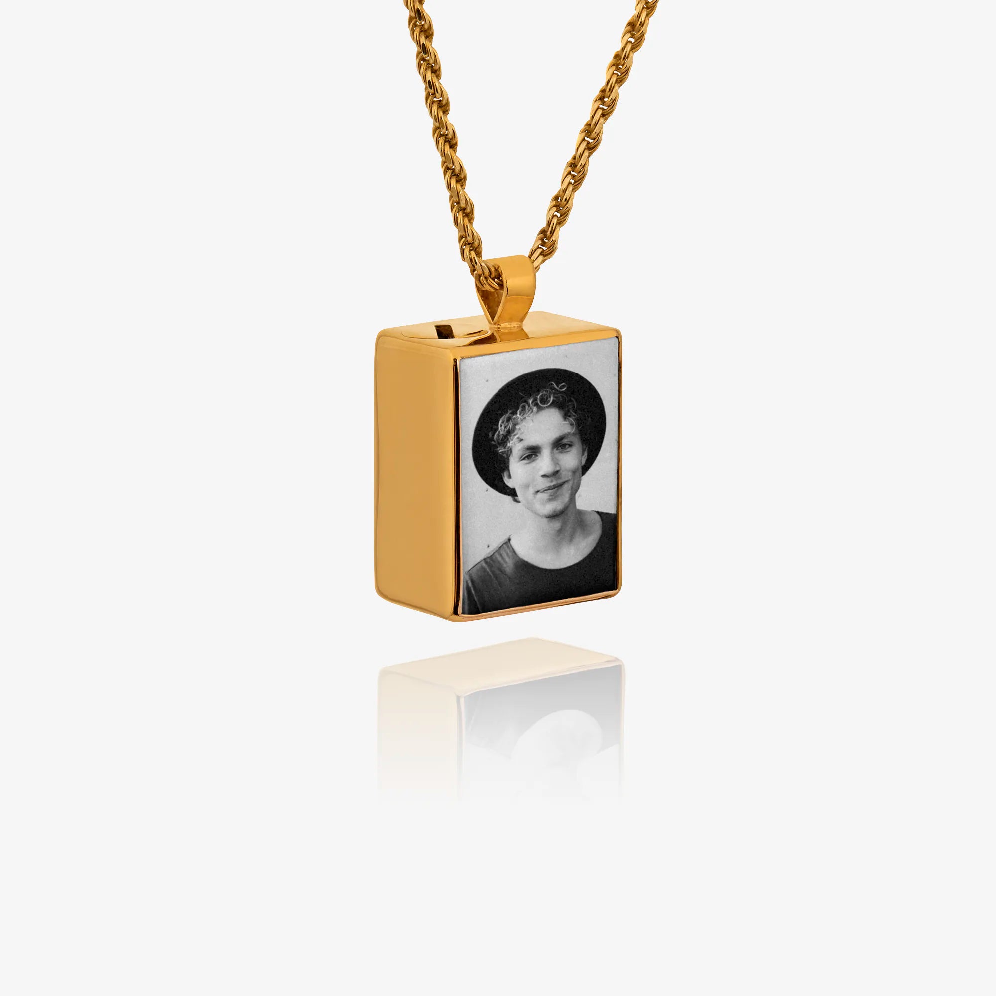 Collana Rettangolare in Oro per Ceneri – Gioielleria Commemorativa