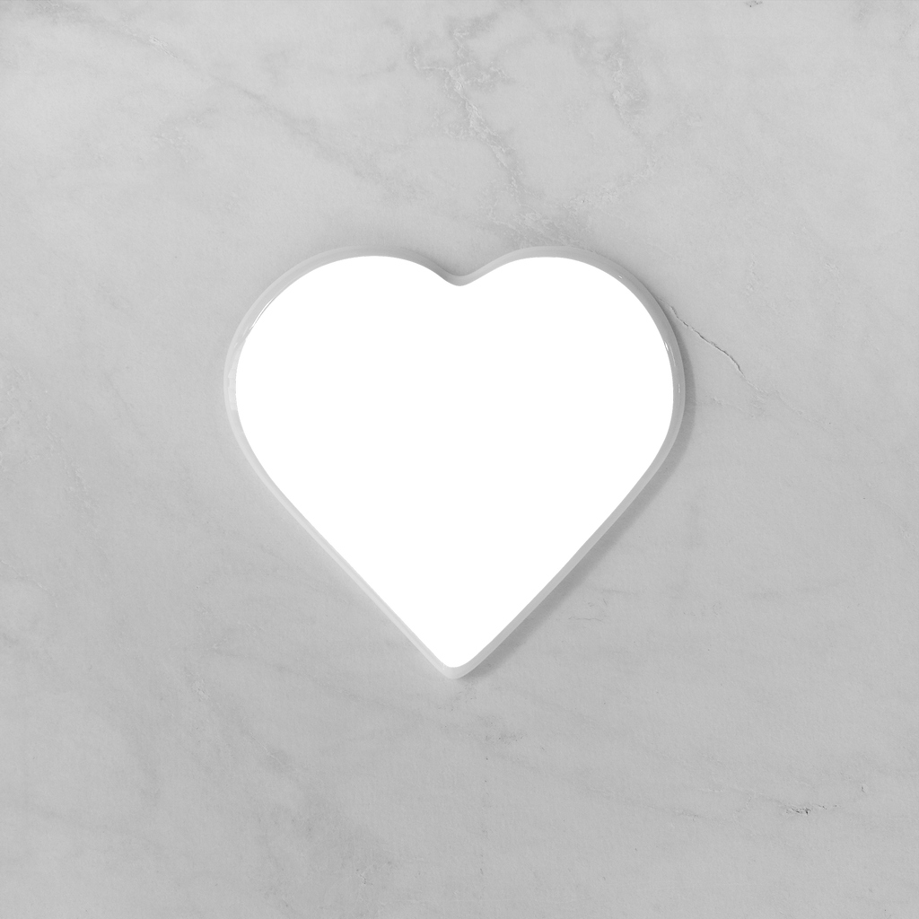 Memorial Ceramic Photo Plaque, 9 cm wide – Heart Shaped Porcelain for Headstones
