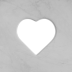 Memorial Ceramic Photo Plaque, 13 cm wide – Heart Shaped Porcelain for Headstones