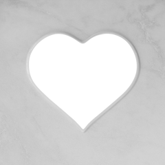 Memorial Ceramic Photo Plaque, 17 cm wide – Heart Shaped Porcelain for Headstones