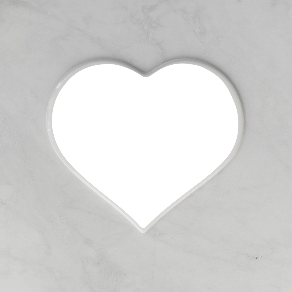 Memorial Ceramic Photo Plaque, 20 cm wide – Heart Shaped Porcelain for Headstones