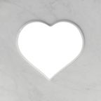 Memorial Ceramic Photo Plaque, 20 cm wide – Heart Shaped Porcelain for Headstones
