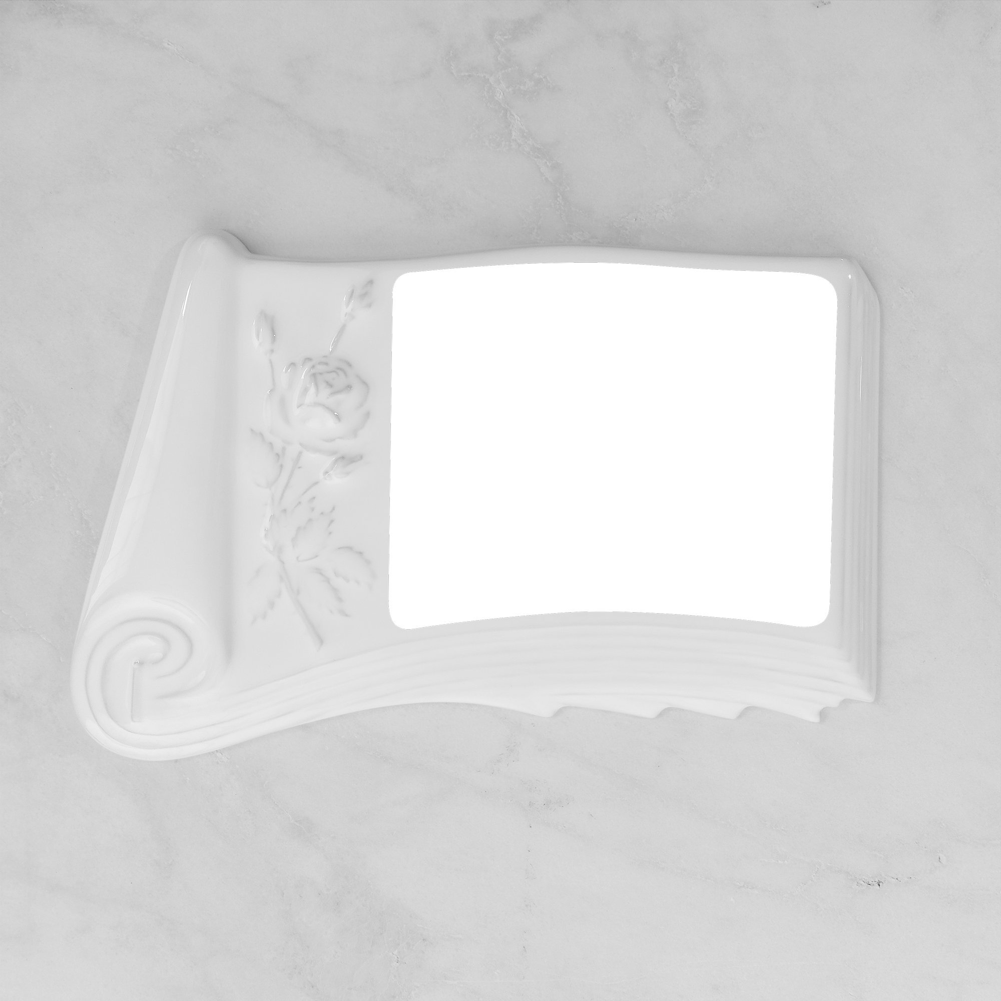 Memorial Ceramic Photo Plaque, 18 x 29 cm – Papyrus Porcelain for Headstones