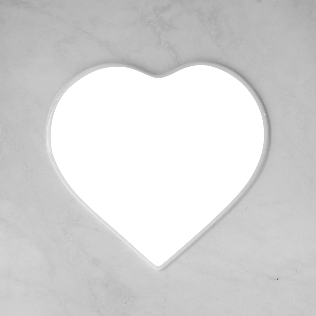 Memorial Ceramic Photo Plaque, 27 cm wide – Heart Shaped Porcelain for Headstones