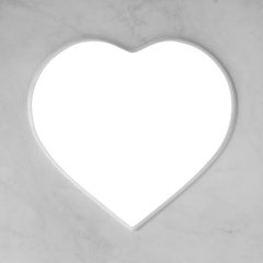 Memorial Ceramic Photo Plaque, 32 cm wide – Heart Shaped Porcelain for Headstones