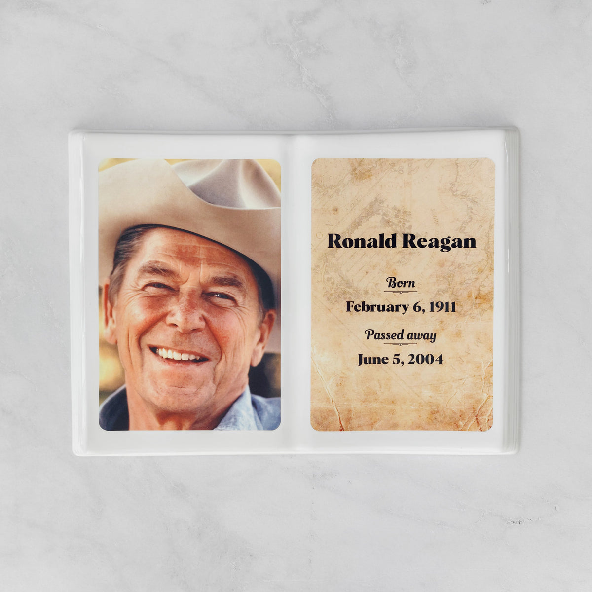 Memorial Ceramic Photo Plaque, 22 x 30 cm – Book Shaped Porcelain for Headstones