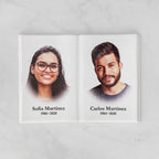 Memorial Ceramic Photo Plaque, 25 x 34 cm – Book Shaped Porcelain for Headstones