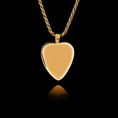 Gold Memorial Pendant with Heart Ceramic Stone