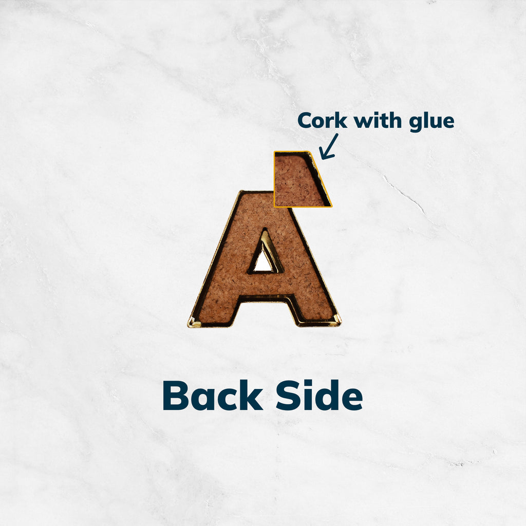 Gold Letters and Numbers, 3 cm high