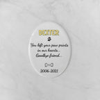 Targa Commemorativa in Ceramica, 9 x 12 cm – Porcellana Ovale per Lapidi