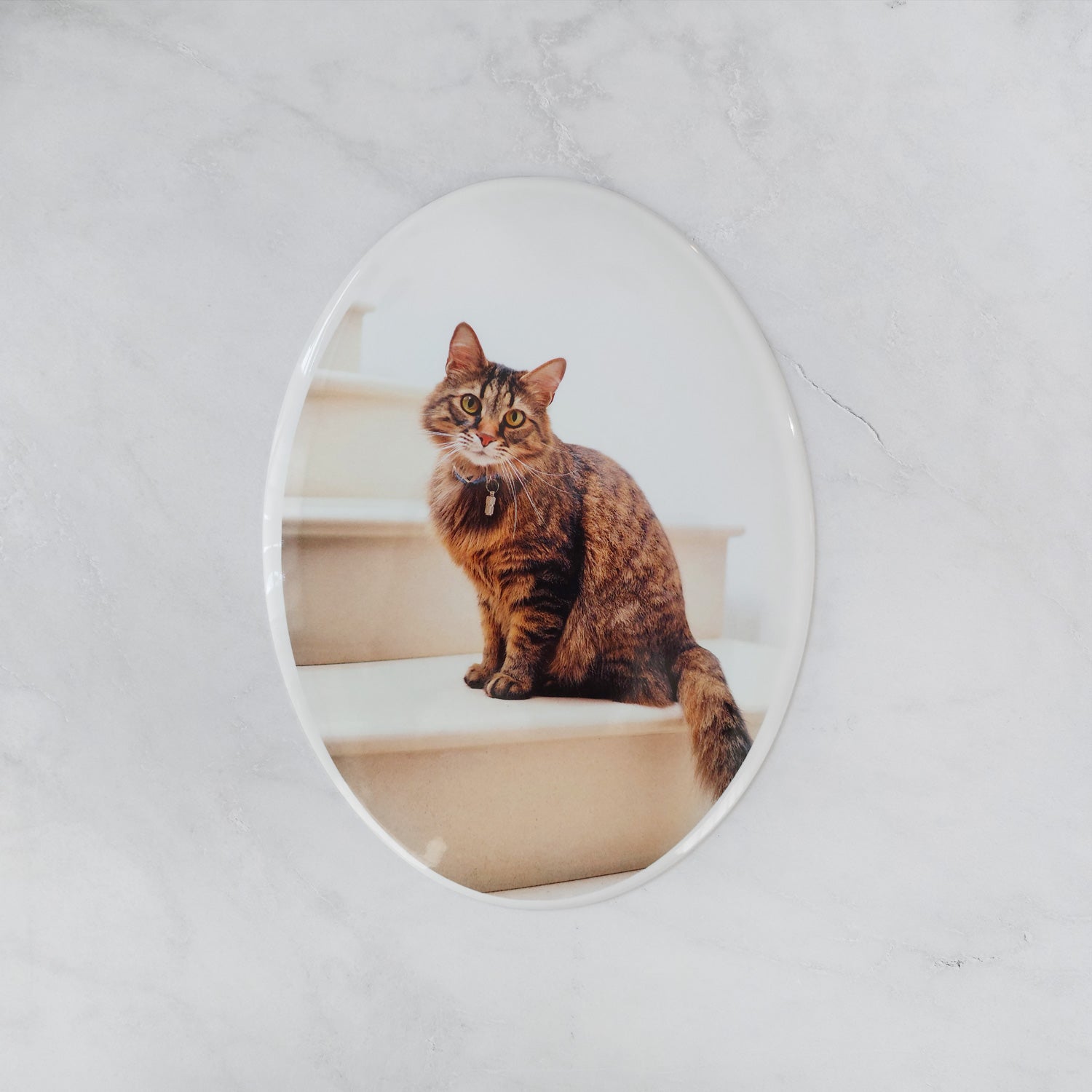 Targa commemorativa in ceramica, 18 x 24 cm – Porcellana Ovale per Lapidi